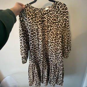 H&M Leopard Print Peplum Dress